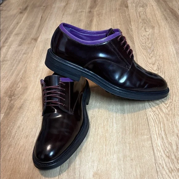 Paul Smith Men's Oxford Shoes in Dark Brown and Purple